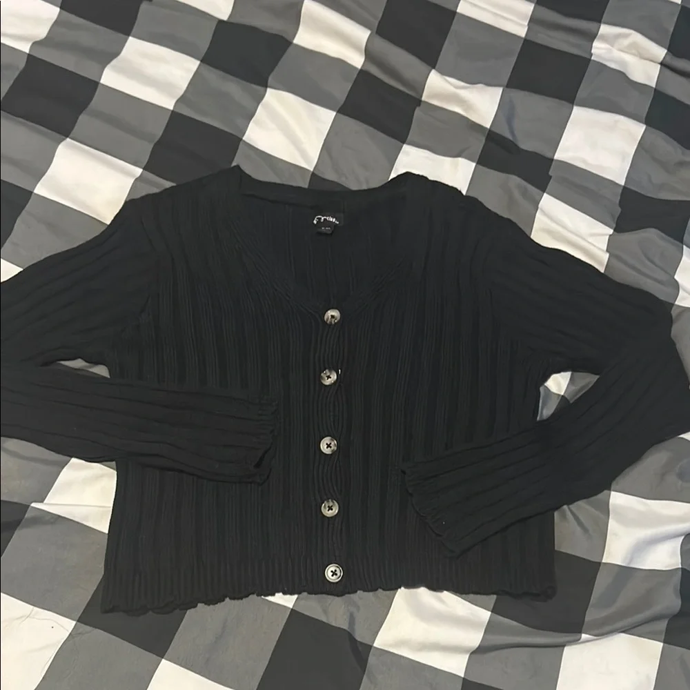 Art Class Black Knit Cardigan Sweater